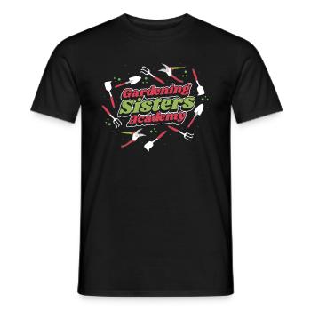 Amateur gardener garden horticultural sister - Men's T-Shirt - black - Front - AI Model Male 178 light (178cm)