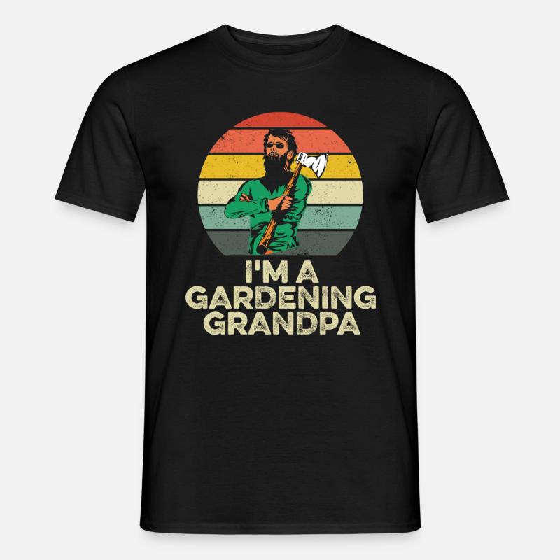 Hobbygärtner Garten Opa Gärtnerischer Opa - Männer T-Shirt - Schwarz