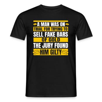 Gold Goldbergbau Goldabbau Lustig Gold Schürfen - Männer T-Shirt - Schwarz - Vorne - AI Model Male 178 light (178cm)