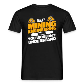 Engineer Lustig Mining Engineer - Men's T-Shirt - black - Front - AI Model Male 178 light (178cm)