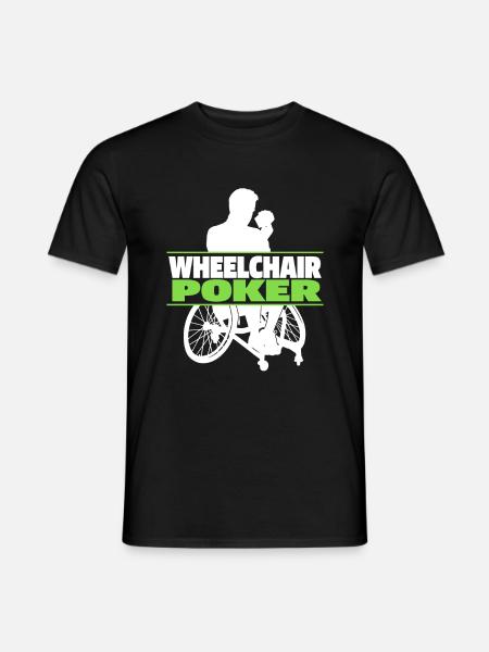 Poker Rollstuhl - Männer T-Shirt - Schwarz