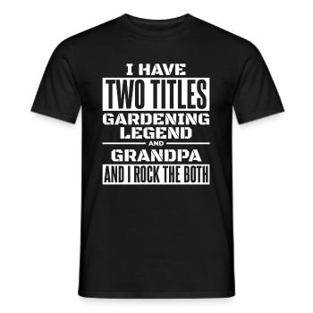 Hobbygärtner Garten Garten Opa - Männer T-Shirt - Schwarz - Vorne - AI Model Male 178 light (178cm)