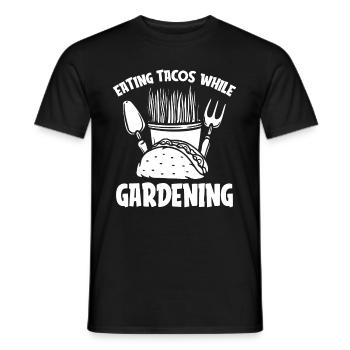 Tacos de jardin Hobby Gardener - T-shirt homme - noir - Devant - AI Model Male 178 light (178cm)