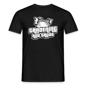 Tacos de jardin Hobby Gardener - T-shirt homme - noir - Devant - AI Model Male 178 light (178cm)