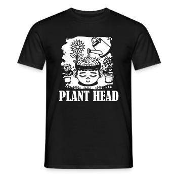 Hobbygärtner Garten Gartenkatze Plant Head - Männer T-Shirt - Schwarz - Vorne - AI Model Male 178 light (178cm)