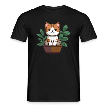 Hobbygärtner Garten Katzenartig Gartenkatze - Männer T-Shirt - Schwarz - Vorne - AI Model Male 178 light (178cm)