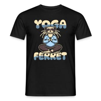 Frettchen Iltis Niedlich - Männer T-Shirt - Schwarz - Vorne - AI Model Male 178 light (178cm)