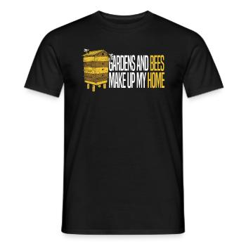 Jardiniers amateurs abeilles de jardin abeilles de jardin - T-shirt homme - noir - Devant - AI Model Male 178 light (178cm)