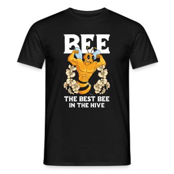Jardinier amateur jardin ruche abeilles - T-shirt homme - noir - Devant - AI Model Male 178 light (178cm)