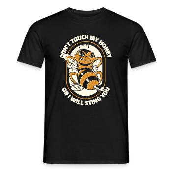 Hobby Gardener Garden Funny Garden Bees - Men's T-Shirt - black - Front - AI Model Male 178 light (178cm)