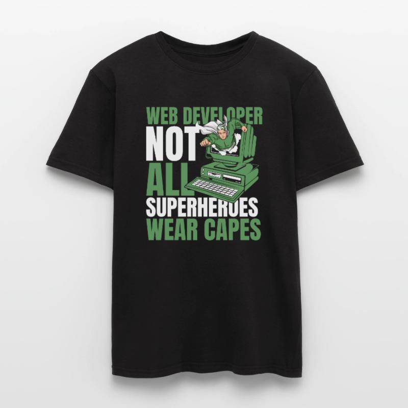 Web Developer Web Developer Superhero Men's T-Shirt