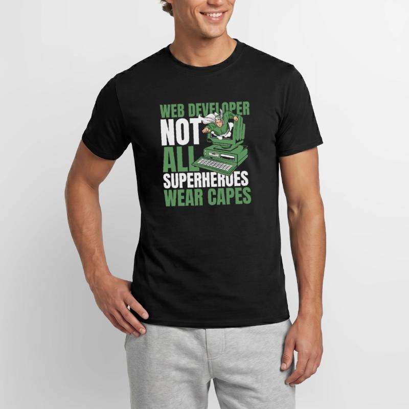 Web Developer Web Developer Superhero Men's T-Shirt