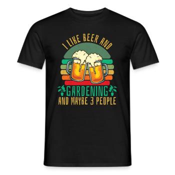 Hobby Gardener Garden Garden Beer - Men's T-Shirt - black - Front - AI Model Male 178 light (178cm)