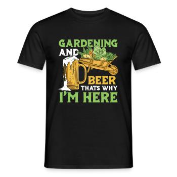 Hobby Gardener Garden Funny Garden Bière - T-shirt homme - noir - Devant - AI Model Male 178 light (178cm)