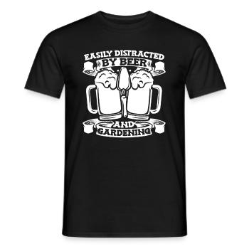 Hobby Gardener Garden Funny Garden Beer - Men's T-Shirt - black - Front - AI Model Male 178 light (178cm)