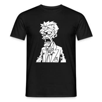 Zombie Halloween - Men's T-Shirt - black - Front - AI Model Male 178 light (178cm)