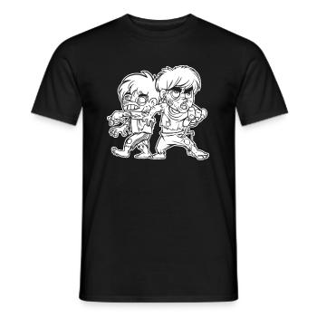 Zombie Halloween Gruselig - Männer T-Shirt - Schwarz - Vorne - AI Model Male 178 light (178cm)