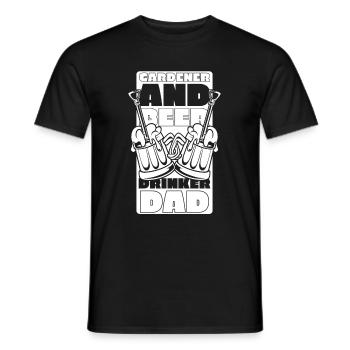Hobby gardener garden garden beer - Men's T-Shirt - black - Front - AI Model Male 178 light (178cm)
