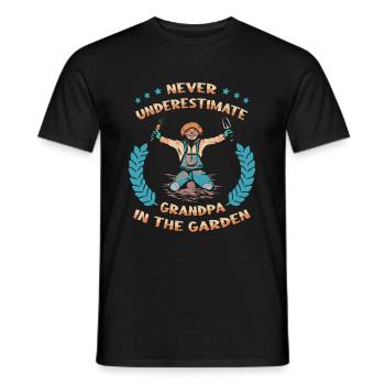 Hobbygärtner Garten Großvater Garten Opa - Männer T-Shirt - Schwarz - Vorne - AI Model Male 178 light (178cm)