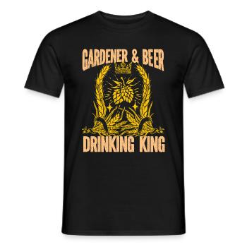 Hobby Gardener Garden King Garden Bière - T-shirt homme - noir - Devant - AI Model Male 178 light (178cm)