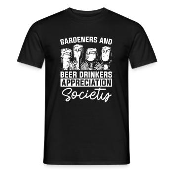 Hobby Gardener Garden Society Garden Bière - T-shirt homme - noir - Devant - AI Model Male 178 light (178cm)