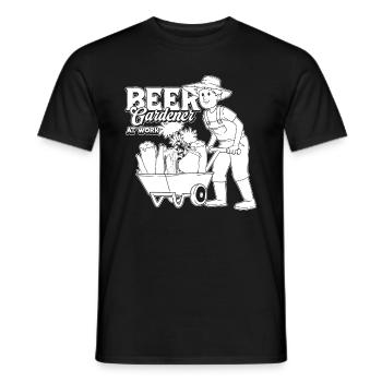 Hobby jardinier jardin bière de jardin - T-shirt homme - noir - Devant - AI Model Male 178 light (178cm)