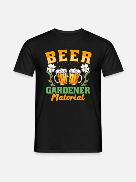 Hobbygärtner Garten Material Garten Bier - Männer T-Shirt - Schwarz