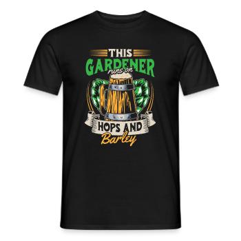Hobby jardinier houblon de jardin bière de jardin - T-shirt homme - noir - Devant - AI Model Male 178 light (178cm)