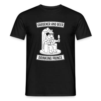 Hobby Gardener Garden Funny Garden Beer - Men's T-Shirt - black - Front - AI Model Male 178 light (178cm)
