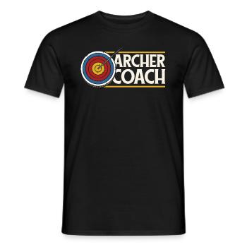 Tir à l’arc Archer Cool - T-shirt homme - noir - Devant - AI Model Male 178 light (178cm)