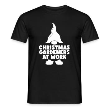 Jardin jardinier amateur Noël dans le jardin - T-shirt homme - noir - Devant - AI Model Male 178 light (178cm)