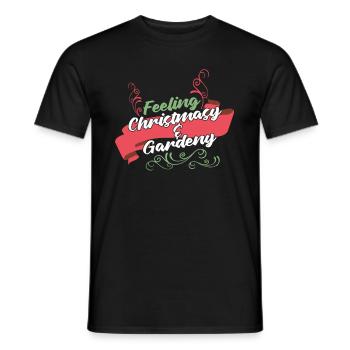 Hobbygärtner Garten Weihnachtlich - Männer T-Shirt - Schwarz - Vorne - AI Model Male 178 light (178cm)