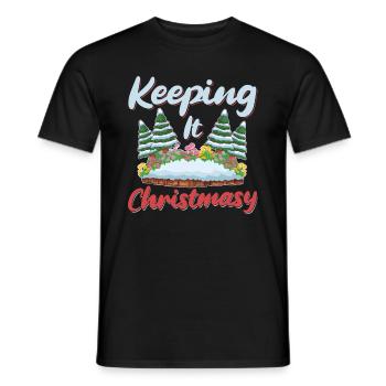 Hobby Gardener Garden Funny Garden Christmas - Men's T-Shirt - black - Front - AI Model Male 178 light (178cm)
