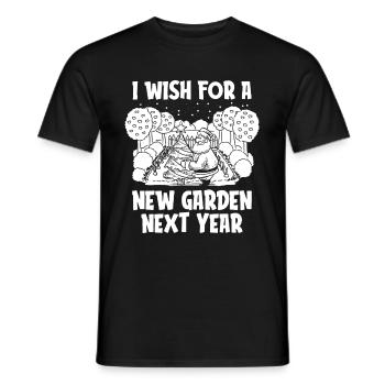 Jardin jardinier amateur Noël dans le jardin - T-shirt homme - noir - Devant - AI Model Male 178 light (178cm)
