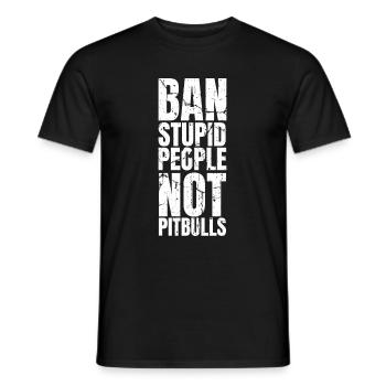 Pitbull Pitbull Ban - Men's T-Shirt - black - Front - AI Model Male 178 light (178cm)