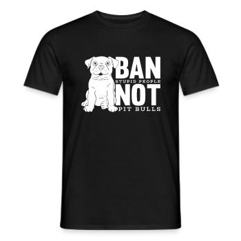 Pitbull Pitbull Ban - Men's T-Shirt - black - Front - AI Model Male 178 light (178cm)