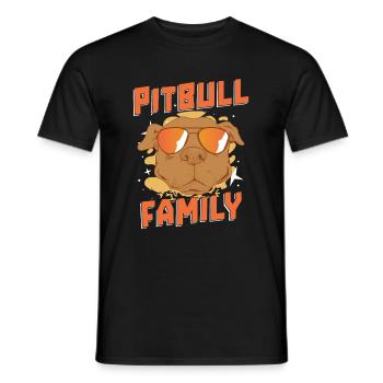 Pitbull Family Pitbull Ban Pitbull Family - Men's T-Shirt - black - Front - AI Model Male 178 light (178cm)