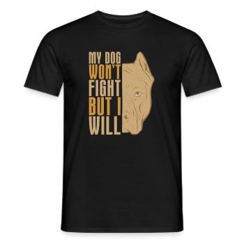 Pitbull Pitbull Ban - Men's T-Shirt - black - Front - AI Model Male 178 light (178cm)