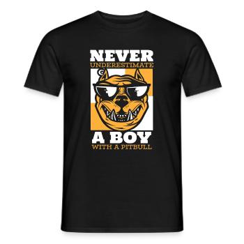 Pitbull Lustig Pitbull Verbot - Männer T-Shirt - Schwarz - Vorne - AI Model Male 178 light (178cm)