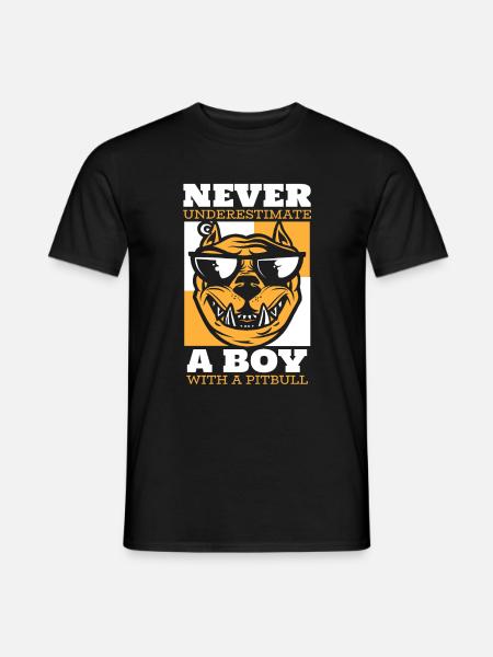 Pitbull Funny Pitbull Ban - Men's T-Shirt - black
