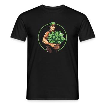 Jardinier amateur jardin maman - T-shirt homme - noir - Devant - AI Model Male 178 light (178cm)