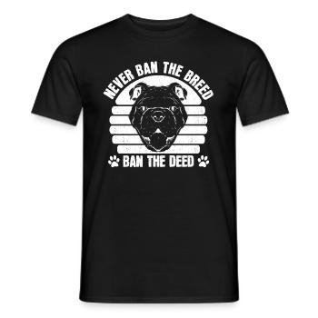 Pitbull Love Pitbull Ban - T-shirt homme - noir - Devant - AI Model Male 178 light (178cm)