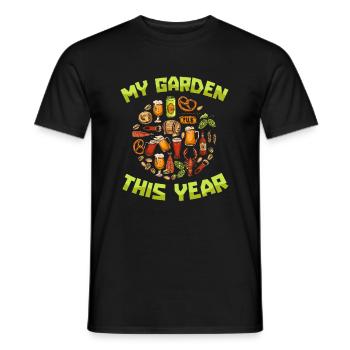 Hobby gardener garden garden beer - Men's T-Shirt - black - Front - AI Model Male 178 light (178cm)