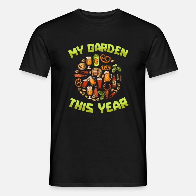 Hobbygärtner Garten Gartenbier - Männer T-Shirt - Schwarz