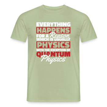 Physics Phyker Funny Quantum Physics - Men's T-Shirt - sage - Front - AI Model Male 178 light (178cm)