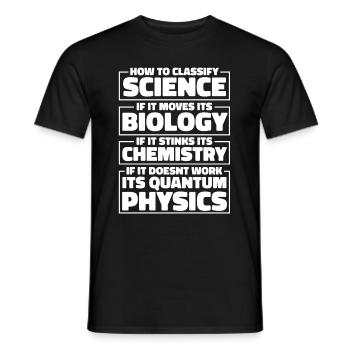 Physics Phyker Funny Quantum Physics - Men's T-Shirt - black - Front - AI Model Male 178 light (178cm)