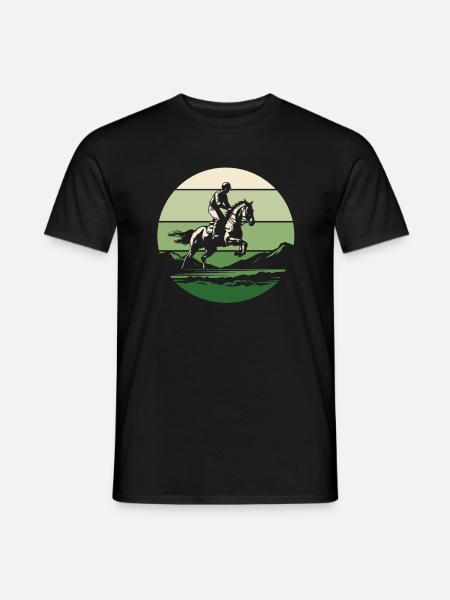 Équitation équestre d’endurance - T-shirt homme - noir