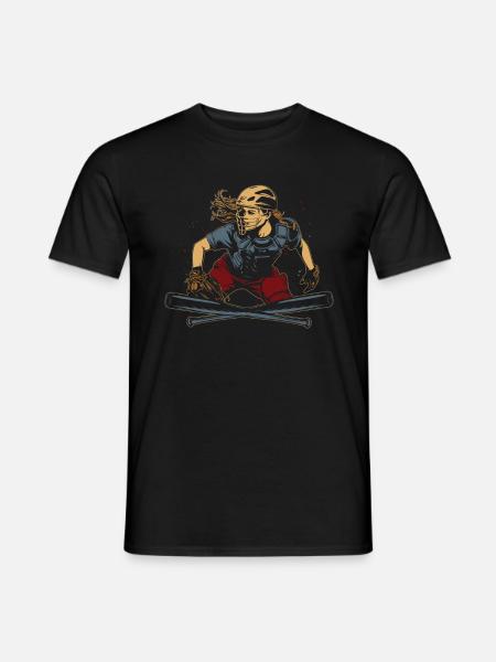 Softball - Männer T-Shirt - Schwarz