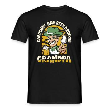 Hobby Gardener Garden Funny Garden Beer - Men's T-Shirt - black - Front - AI Model Male 178 light (178cm)