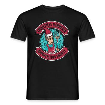 Jardin jardinier amateur Noël dans le jardin - T-shirt homme - noir - Devant - AI Model Male 178 light (178cm)